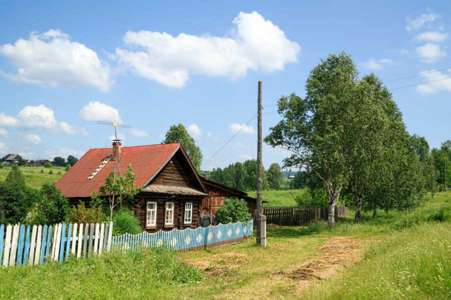 La casa di legno in Russia