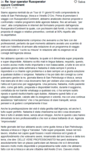Il racconto del viaggio in Russia