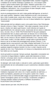Il racconto del tour in Russia